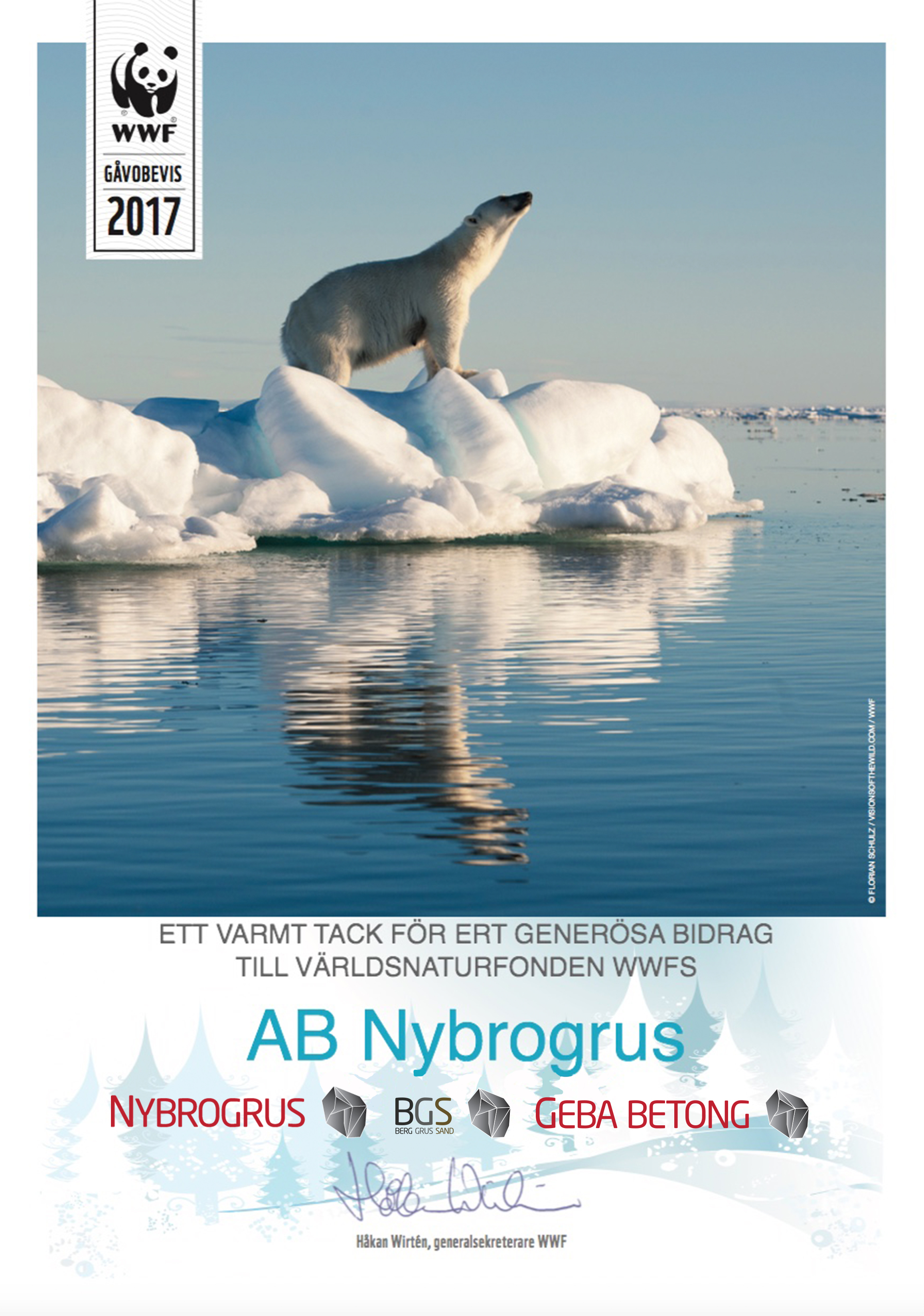 Gåvobevis WWF